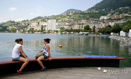 На берегу озера в Монтрё / Фото из Швейцарии