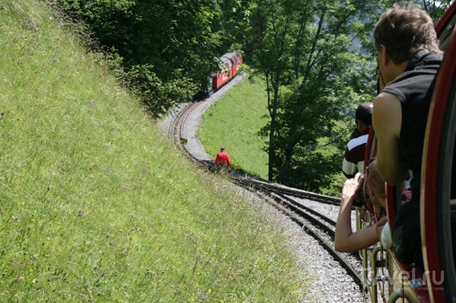 Путешествие по железной дороге в Швейцарии / Фото из Швейцарии