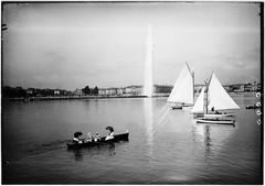 Берег Женевского озера около 1920 года.