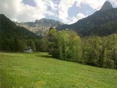 Мимо проносятся типично альпийские пейзажи – старинные фермы, изумруд лугов, заснеженные пики…