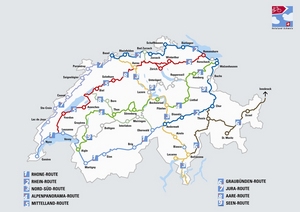 Карта - велосипедные туры в Швейцарии